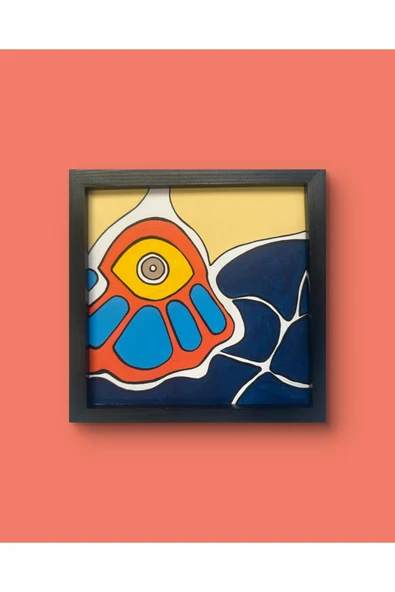 Feoly Art Modern Soyut Tablo – El Boyaması – 22x22 Ev Dekorasyon Tablosu – MDF Üzeri Akrilik - 3