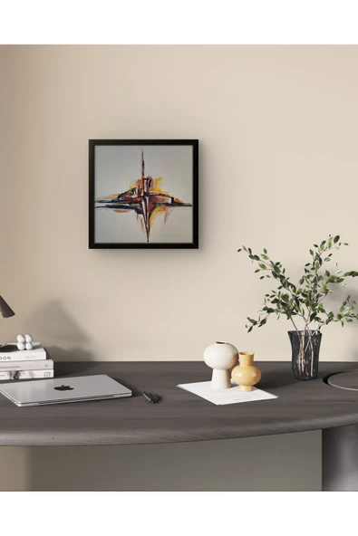 Feoly Art Modern Soyut Tablo – El Boyaması – 22x22 Ev Dekorasyon Tablosu – MDF Üzeri Akrilik - 3