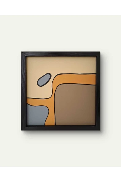 Feoly Art Modern Soyut 3`lü Tablo – El Boyaması – 22x22 Ev Dekorasyon Tablosu – MDF Üzeri Akrilik - 7