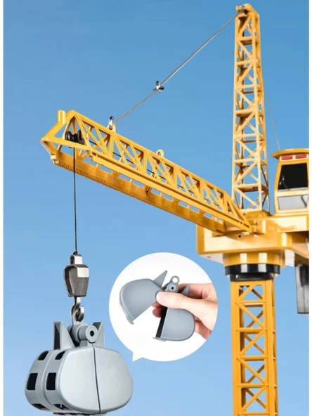 Dev Boy Uzaktan Kumandalı Oyuncak Kule Vinç 128 CM - Resim 4