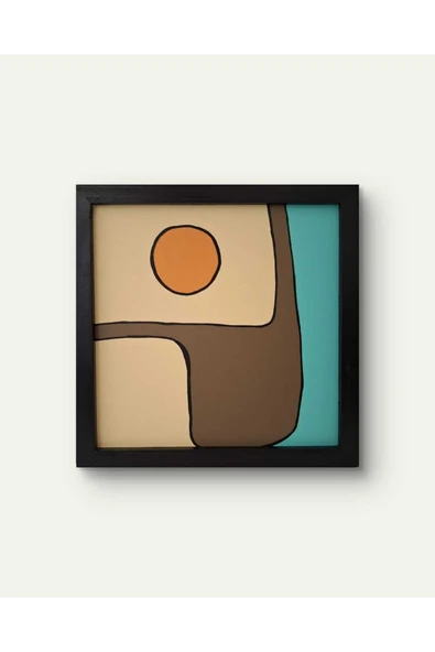 Feoly Art Modern Soyut 3`lü Tablo – El Boyaması – 22x22 Ev Dekorasyon Tablosu – MDF Üzeri Akrilik - 7