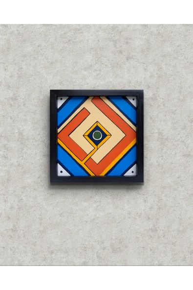 Feoly Art Modern Soyut Tablo – El Boyaması – 22x22 Ev Dekorasyon Tablosu – MDF Üzeri Akrilik