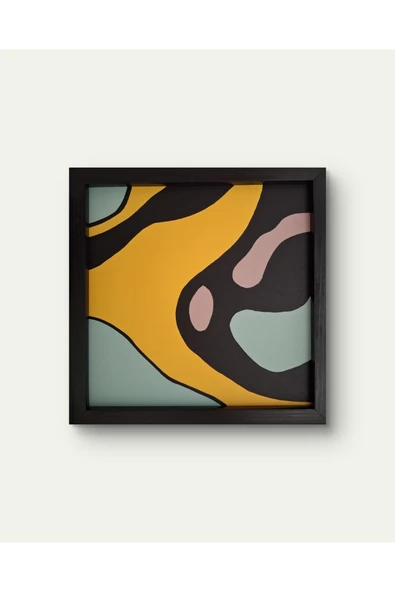 Feoly Art Modern Soyut 3`lü Tablo – El Boyaması – 22x22 Ev Dekorasyon Tablosu – MDF Üzeri Akrilik - 7