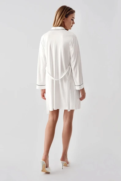 MDB Freshness 324 Kadın 4'Lü Sabahlıklı Şorlu Pijama Takımı - Resim 6