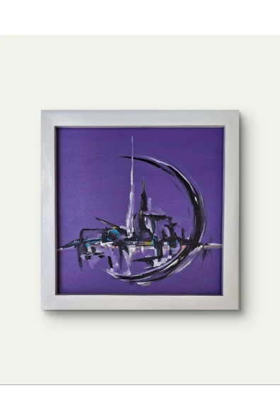 Feoly Art Modern Soyut Tablo – El Boyaması – 22x22 Ev Dekorasyon Tablosu – MDF Üzeri Akrilik