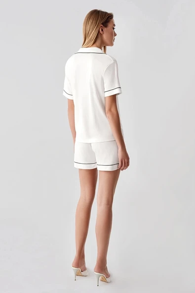 MDB Freshness 324 Kadın 4'Lü Sabahlıklı Şorlu Pijama Takımı - Resim 5