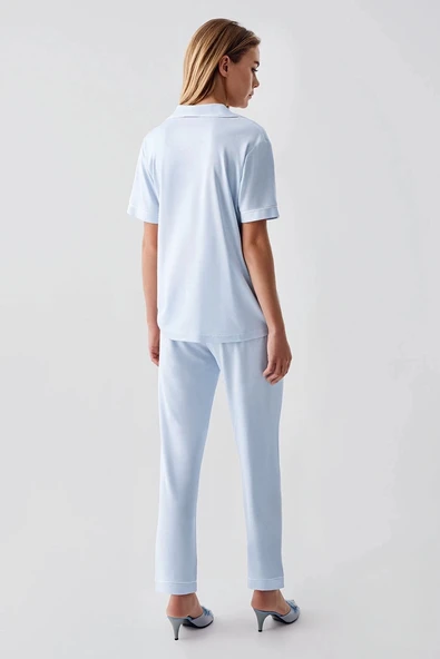 MDB Freshness 324 Kadın 4'Lü Sabahlıklı Şorlu Pijama Takımı - Resim 4