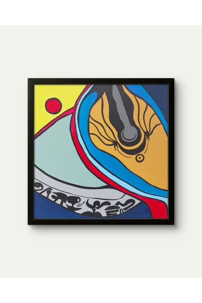 Feoly Art Modern Soyut 4’lü Tablo Seti – El Boyaması – 22x22 Ev Dekorasyon Tablosu – MDF Üzeri Akrilik - 7