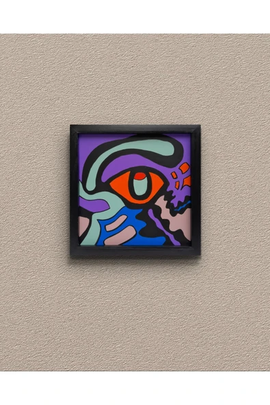 Feoly Art Modern Soyut Tablo – El Boyaması – 22x22 Ev Dekorasyon Tablosu – MDF Üzeri Akrilik - 3