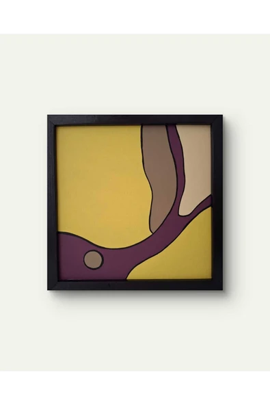 Feoly Art Modern Soyut 3`lü Tablo – El Boyaması – 22x22 Ev Dekorasyon Tablosu – MDF Üzeri Akrilik - 5