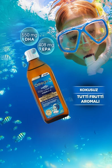 Nutraxin Omega 3 Şurup Karışık Meyve Aromalı 150 ml - Resim 2