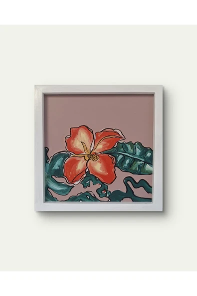 Feoly Art Modern Soyut Tablo – El Boyaması – 22x22 Ev Dekorasyon Tablosu – MDF Üzeri Akrilik - 2