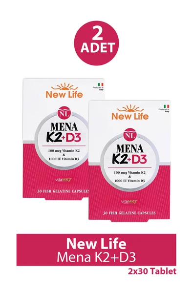 New Life Mena K2+D3 30 Kapsül 2 Adet ürün görseli 1