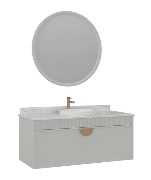 Orka Molino 120 cm Kaşmir Banyo Dolabı Alt Modül ve Lavabo - Resim 2