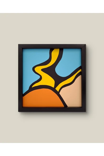 Feoly Art Modern Soyut 3’lü Tablo Seti – El Boyaması – 22x22 Ev Dekorasyon Tablosu – MDF Üzeri Akrilik - 6