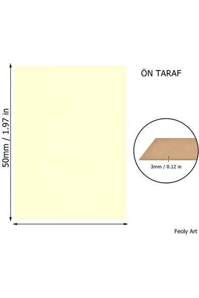 Feoly Art 3 mm 30x50 MDF Plaka (4 ADET) - Hobi, Maket, Ahşap El Sanatları İçin Uygun (4`lü Paket) - 4