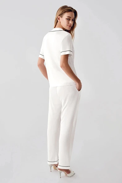 MDB Freshness 324 Kadın 4'Lü Sabahlıklı Şorlu Pijama Takımı - Resim 4