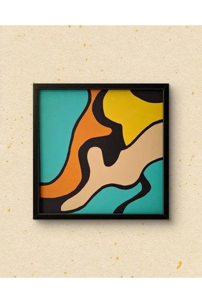 Feoly Art Modern Soyut 3’lü Tablo Seti – El Boyaması – 22x22 Ev Dekorasyon Tablosu – MDF Üzeri Akrilik - 6