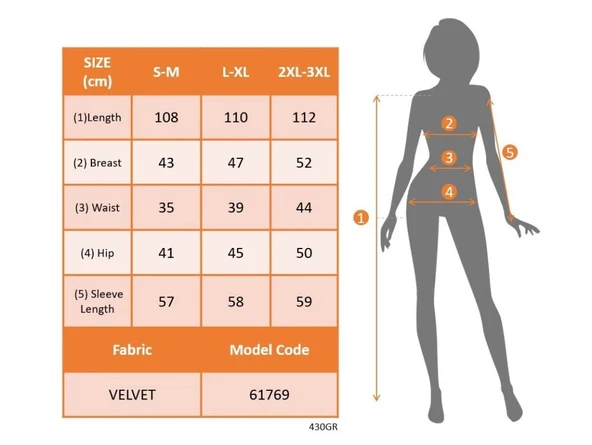MDB Kadın Uzun Kollu Bisiklet Yaka Taşlı Midi Kadife Elbise - Resim 5