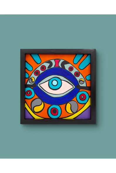 Feoly Art Modern Soyut Tablo – El Boyaması – 22x22 Ev Dekorasyon Tablosu – MDF Üzeri Akrilik - 6