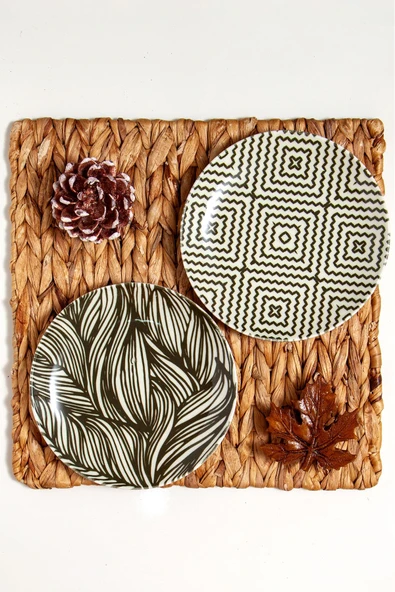 Flora Dip 2li Pasta Tabağı 19 Cm. - Resim 2