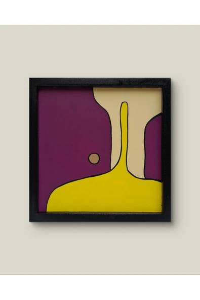 Feoly Art Modern Soyut Tablo – El Boyaması – 22x22 Ev Dekorasyon Tablosu – MDF Üzeri Akrilik - 3