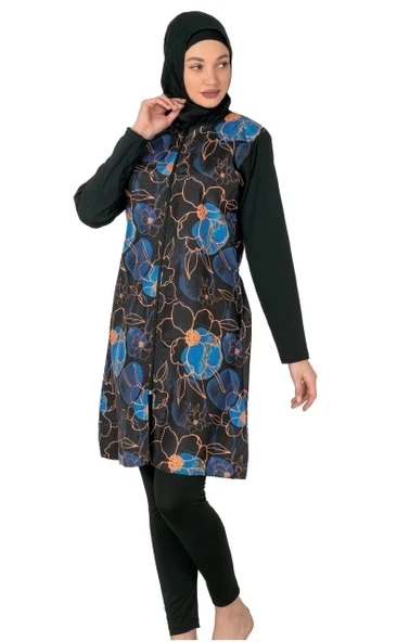 MDB Fantasy 3440 Bayan Desenli Tesettür Mayo ürün görseli