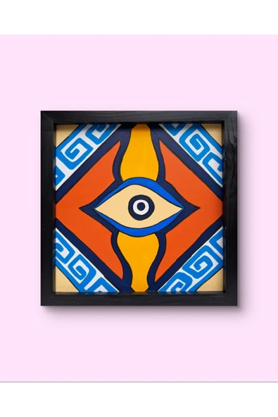 Feoly Art Modern Soyut Tablo – El Boyaması – 22x22 Ev Dekorasyon Tablosu – MDF Üzeri Akrilik - 4