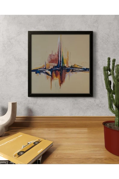 Feoly Art Modern Soyut Tablo – El Boyaması – 22x22 Ev Dekorasyon Tablosu – MDF Üzeri Akrilik - 3