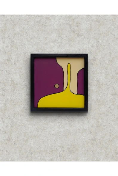 Feoly Art Modern Soyut Tablo – El Boyaması – 22x22 Ev Dekorasyon Tablosu – MDF Üzeri Akrilik