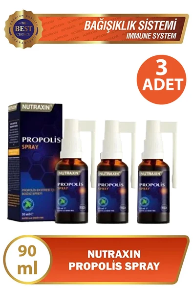 Nutraxin Propolis Boğaz Spreyi 30 ml 3 Adet ürün görseli 1