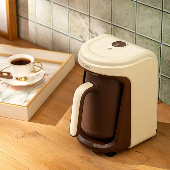 Emsan Nostalji 1837H Türk Kahvesi Makinesi Krem - Resim 2