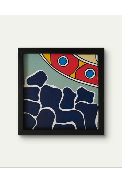 Feoly Art Modern Soyut 3`lü Tablo – El Boyaması – 22x22 Ev Dekorasyon Tablosu – MDF Üzeri Akrilik - 6