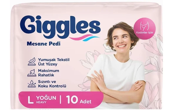GİGGLES 10 LU KADIN MESANE EKO LARGE  YOĞUN ürün görseli 1