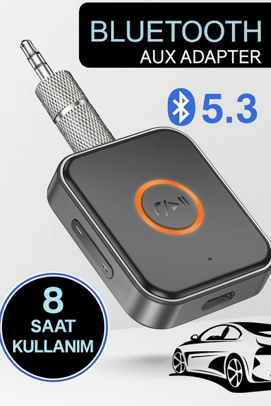 Kablosuz Bluetooth 5.3 Jack Aux Araç Ses Aktarım Kiti Adaptörü Bluetooth Dönüştürücü - 2
