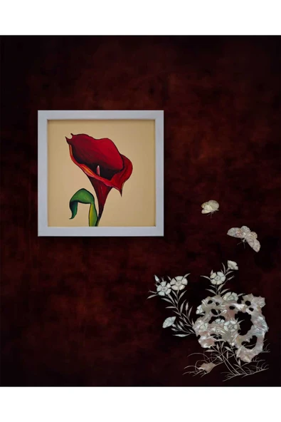 Feoly Art Modern Soyut Tablo – El Boyaması – 22x22 Ev Dekorasyon Tablosu – MDF Üzeri Akrilik - 2