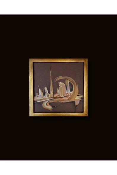 Feoly Art Modern Soyut Tablo – El Boyaması – 22x22 Ev Dekorasyon Tablosu – MDF Üzeri Akrilik - 8