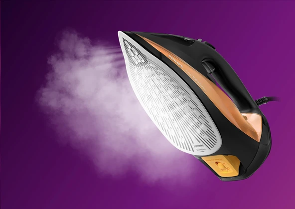 Philips DST7040/80 7000 Serisi HV Buharlı Ütü Siyah/Altın - Resim 3