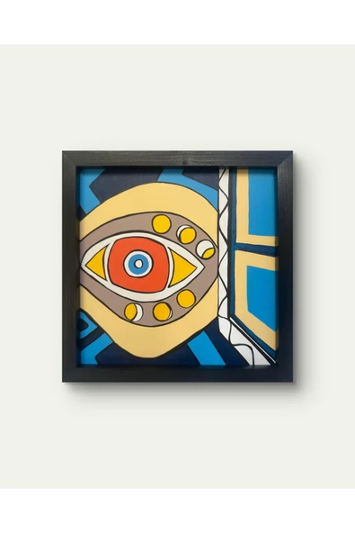 Feoly Art Modern Soyut Tablo – El Boyaması – 22x22 Ev Dekorasyon Tablosu – MDF Üzeri Akrilik - 5