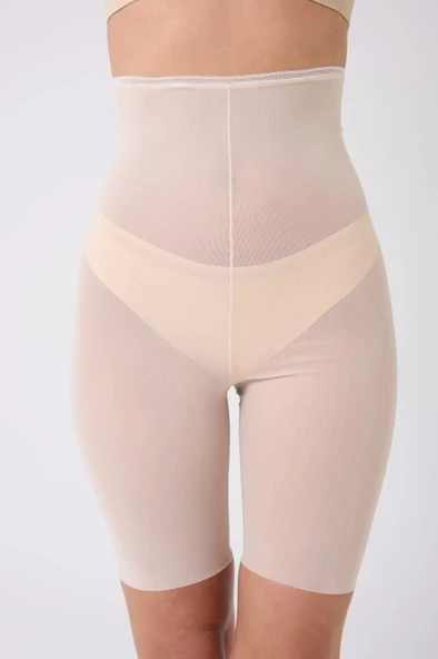 MDB Freshness 0007 Lazer Kesim Tül Yüksek Bel Şort Korse ürün görseli