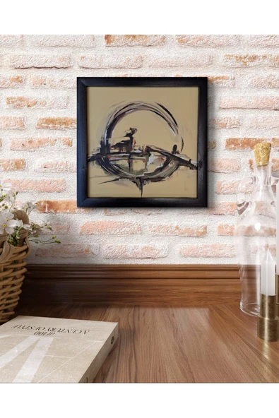 Feoly Art Modern Soyut Tablo – El Boyaması – 22x22 Ev Dekorasyon Tablosu – MDF Üzeri Akrilik - 3