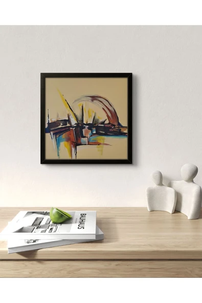 Feoly Art Modern Soyut Tablo – El Boyaması – 22x22 Ev Dekorasyon Tablosu – MDF Üzeri Akrilik - 2