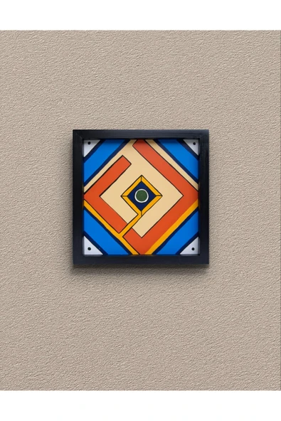 Feoly Art Modern Soyut Tablo – El Boyaması – 22x22 Ev Dekorasyon Tablosu – MDF Üzeri Akrilik - 2