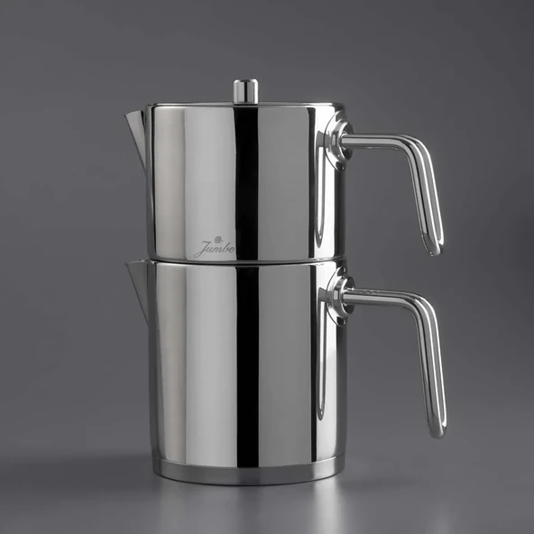 Jumbo Metalix 14 Parça Çelik Çeyiz Seti (Metalix 8 Parça Çelik Tencere Seti-Metalix Full Metal Çaydanlık-3'lü Cezve) - Resim 3