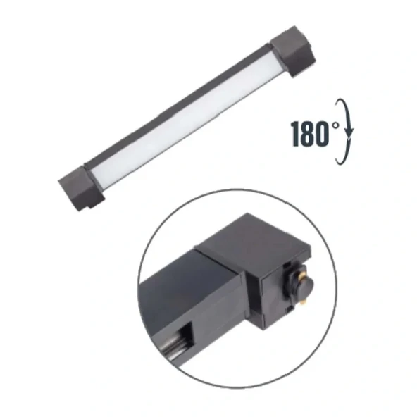 Zmr 40w Siyah Kasa Opak Lıneer Ray Spot 6500k Beyaz Zmr-238/s ürün görseli