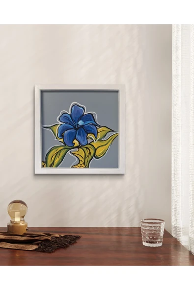 Feoly Art Modern Soyut Tablo – El Boyaması – 22x22 Ev Dekorasyon Tablosu – MDF Üzeri Akrilik - 3