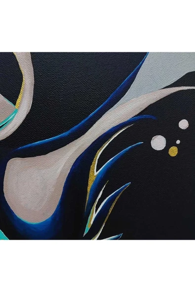 Feoly Art Modern Soyut Tablo – El Boyaması – 35x50 Ev Dekorasyon Tablosu – MDF Üzeri Akrilik - 2