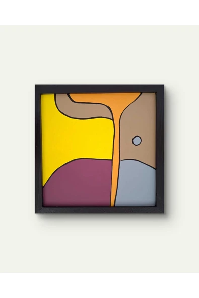 Feoly Art Modern Soyut 3`lü Tablo – El Boyaması – 22x22 Ev Dekorasyon Tablosu – MDF Üzeri Akrilik - 7