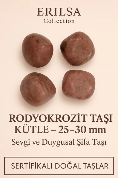 Sertifikalı Rodyokrozit Taşı Kütle 25–30 mm – Sevgi ve Duygusal Şifa Taşı ürün görseli