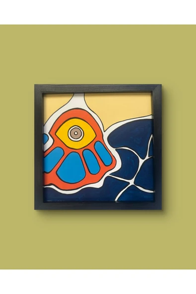 Feoly Art Modern Soyut Tablo – El Boyaması – 22x22 Ev Dekorasyon Tablosu – MDF Üzeri Akrilik